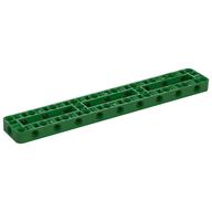 Lego Technic Beam Frame 3 x 19 with 2 Center Cross Beams, 3 Openings Thick / Green