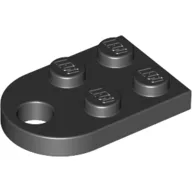 Plate Special 3 x 2 with Rounded End, Hole / Black