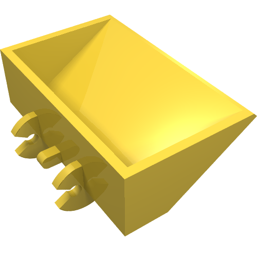 Lego Construction Vehicle Bucket Smooth 3 x 5 x 1 & 1/3 / Yellow