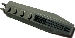 Hinge Plate 1 x 8 with Angled Side Extensions with Black Chevrons and Tapered Blades Pattern (Sticker) - Set 76214