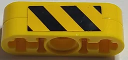 Stickered Assembly 3 x 1 with Black and Yellow Danger Stripes Pattern on Both Sides (Stickers) - Set 7905