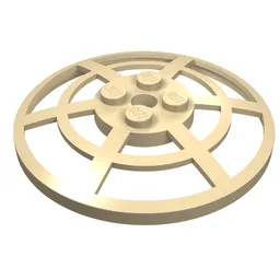 Dish 6 x 6 Inverted, Radar / Webbed [Anti-studs at 90°] / Tan