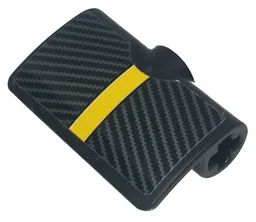 Technic, Panel Curved 2 x 3 x 1 with Yellow Stripe and Silver Carbon Fiber Pattern (Sticker) - Set 42151