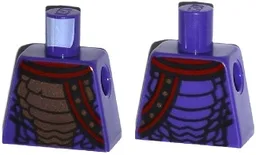 Torso Ninjago Snake with Black and Copper Scales and Shoulder Strap Pattern / Dark Purple