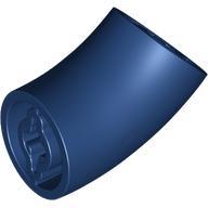 Lego Brick Round 2 x 2 D. Tube with 45° Elbow and Axle Holes (Crossholes) at Each End [SHORT] / Dark Blue
