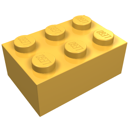 Lego Brick 2 x 3 / Bright Light Orange
