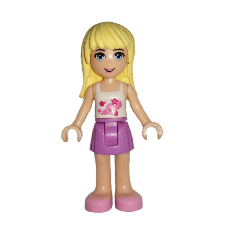 Lego Stephanie - White Top, Medium Lavender Skirt