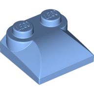 Lego Brick Curved 2 x 2 x 2/3 Two Studs and Curved Slope End / Medium Blue