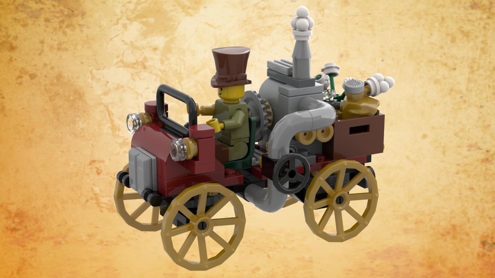 Lego Steampunk Automobile Vehicle MOC