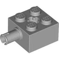 Brick Special 2 x 2 with Pin and Axle Hole / Light Bluish Gray