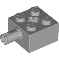 Lego Brick Special 2 x 2 with Pin and Axle Hole / Light Bluish Gray