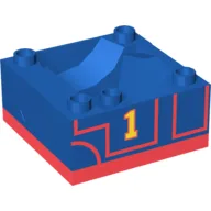 Duplo Train Cab / Tender Base, Thomas & Friends Thomas, No. 1 Print / Blue