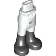 Lego Minidoll Hips and Trousers with Back Pockets and Black Boots Print [Thin Hinge] / White