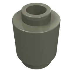 Brick Round 1 x 1 Open Stud / Dark Gray