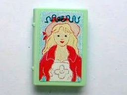 Minifigure, Utensil Book 2 x 3 with Girl in Hat and Jacket Pattern (Sticker) - Set 3201