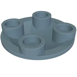 Plate Round 2 x 2 with Rounded Bottom [Boat Stud] / Sand Blue