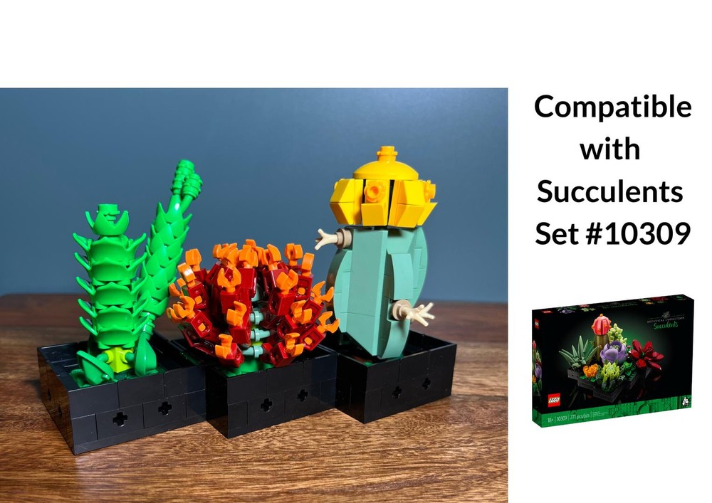 Lego Succulent Trio: Crassula and Cacti
