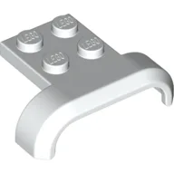 Wheel Arch, Mudguard 3 x 4 with 2 x 2 Plate / White