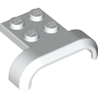 Lego Wheel Arch, Mudguard 3 x 4 with 2 x 2 Plate / White