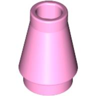 Lego Cone 1 x 1 [No Top Groove] / Bright Pink