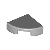 Tile Round 1 x 1 Quarter / Light Bluish Gray