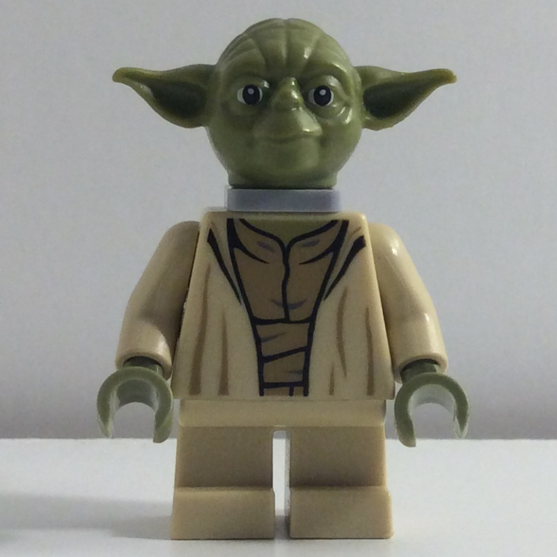 Lego Yoda, Olive Green Head, Neck Bracket