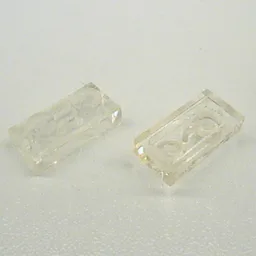 Plate 1 x 2 [Old Style Bottom] / Trans-Clear