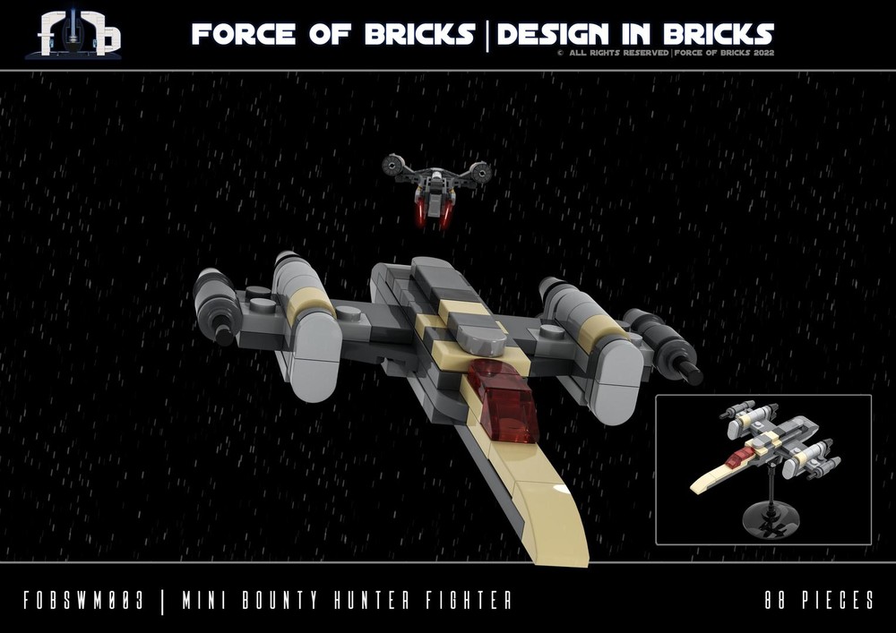 Lego Mini Bounty Hunter Fighter (fobswm003) | Force of Bricks