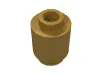 Brick Round 1 x 1 Open Stud / Pearl Gold