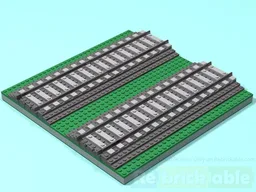 32X32 Double Train Track Ballasted MILS Module