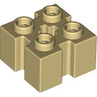 Lego Brick Special 2 x 2 with Grooves and Axle Hole / Tan