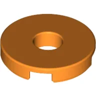 Tile Special Round 2 x 2 with Hole / Orange