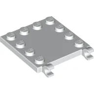 Plate Special 4 x 4 with Studs on Edges and Clips Horizontal / White