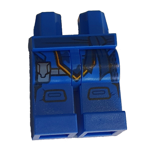 Lego Hips and Blue Legs with Dark Blue Belt, Knee Pads print (Jay) / Blue