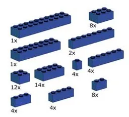 Assorted Blue Bricks