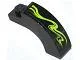 Arch 1 x 3 x 2 Curved Top with Lime Swirls Type 4 Pattern Model Right Side (Sticker) - Set 70504