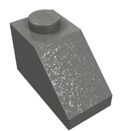 Brick Sloped 45° 2 x 1 with Bottom Pin / Dark Bluish Gray