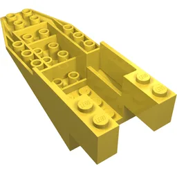 Brick Wedged, Sloped Inverted 11 x 4 x 2 2/3 Cockpit / Yellow