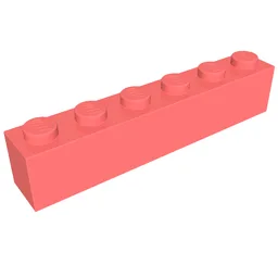 Brick 1 x 6 / Coral