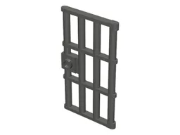 Door 1 x 4 x 6 Barred with Stud Handle / Pearl Dark Gray
