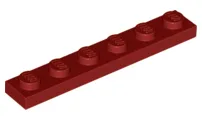 Plate 1 x 6 / Dark Red