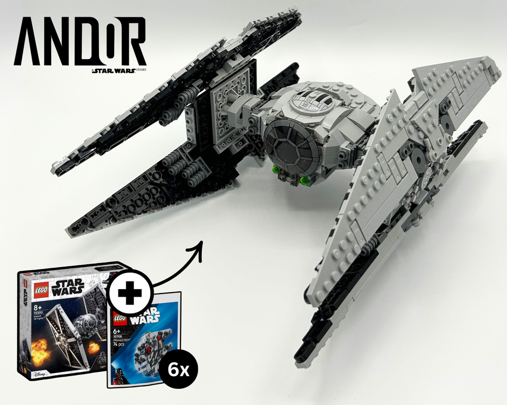 Lego Tie Avenger (75300 & 6x 30708 Alternate Model)