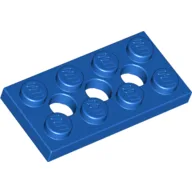 Technic Plate 2 x 4 [3 Holes] / Blue
