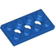 Lego Technic Plate 2 x 4 [3 Holes] / Blue