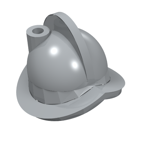 Lego Helmet, Conquistador / Light Bluish Gray