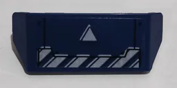 Vehicle, Spoiler with Bar Handle with White Triangle and Danger Stripes on Transparent Background Pattern (Sticker) - Set 76153