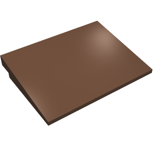 Lego Brick Sloped 10° 6 x 8 / Brown