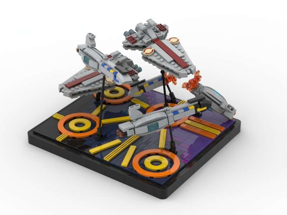 Lego Battle Over Coruscant- Micro Venator, Invisible Hand - Episode III