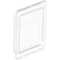 Lego Glass for Train Door Lip On Top and Bottom / Trans-Clear