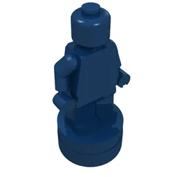 Minifig Trophy Statuette / Dark Blue